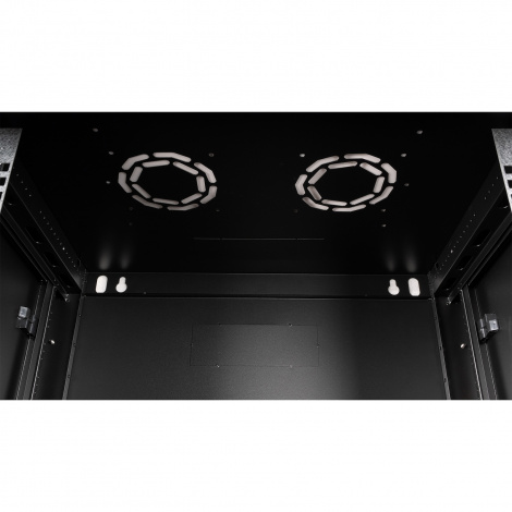 Шкаф 19" телекоммуникационный настенный, 6U 368x600х450 мм, дверь металл, черный